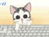 cat cartoon animal computer