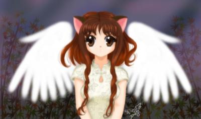 Anime girl angel