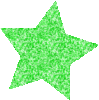 Glitter Green Star