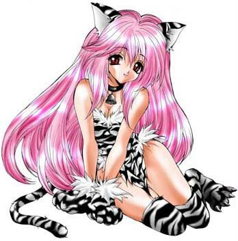 Anime girl cat