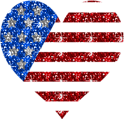 Glitter USA heart