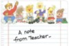 A note from Teacher-