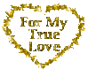 Glitter Gold Heart For my True Love