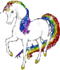 Glitter rainbow horse
