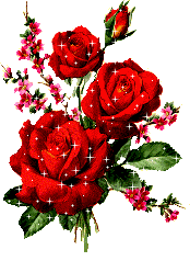 Glitter Flowers Red Roses