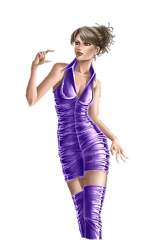 Glitter Girl in purple