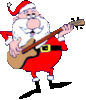 Christmas Santa with guitar