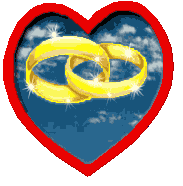 Wedding Rings in Heart