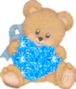 Bear with blue heart