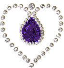 Purple Diamond Heart