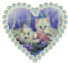 Diamond Heart with cute kittens