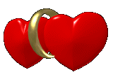 Wedding Rings in Hearts