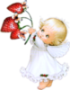 Cute Angel with Strawberryes