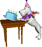 Birthday Cake and Dog