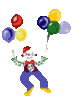 Happy Birthday! -- Clown with Balloons