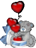 Teddy bear with hearts