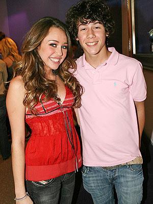 Miley Cyrus and Nick Jonas