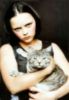 Christina Ricci with the cat