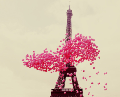 Eiffel tower,Balloons