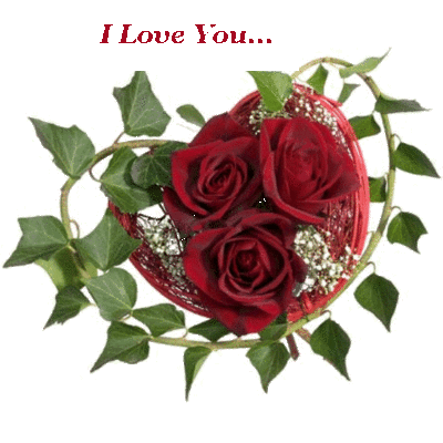 I love you... Red roses