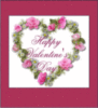 Happy Valentine's Day Flower Heart