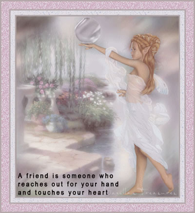 A friend is someone who reaches out for your hand and touches your heart