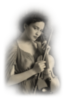 Retro Girl with violin