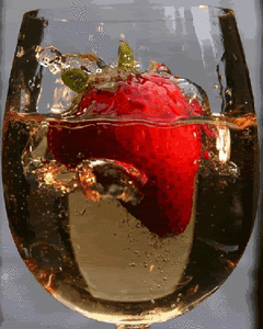 Strawberry with champagne