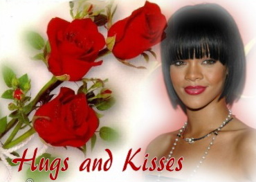 Hugs & kisses! Rihanna