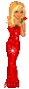 Flirty girl in red dress