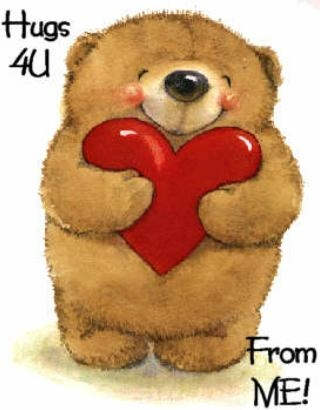 Hugs 4U From Me! Bear with Heart