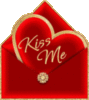 Kiss me letter heart
