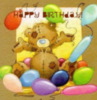 Happy Birthday Teddy Bear with ballons