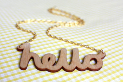 Hello necklace