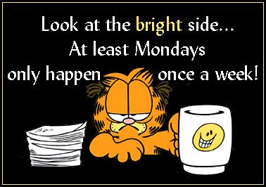 Look at the bright side... At least Mondays only happen once a week! Garfield
