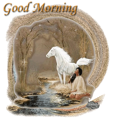 Good Morning Girl and horse