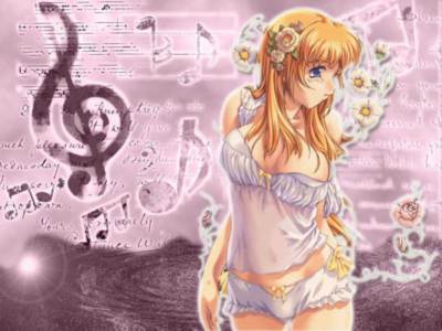 Anime girl Love Music