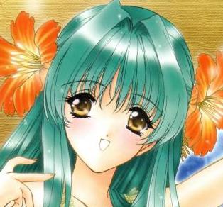 Anime girl Green hair