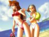 Anime girls on the beach