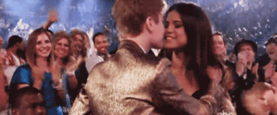 Selena Gomez and Justin Bieber kiss