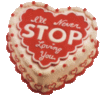 I'll never STOP loving you Heart cake