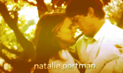 Natalie Portman & Ashton Kutcher kissing