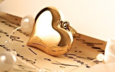 Golden Heart Love Letter