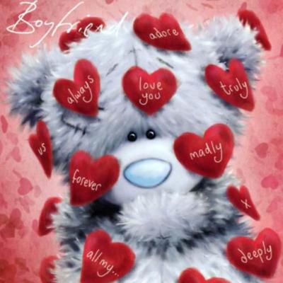 Love Boyfriend Teddy Bear Hearts