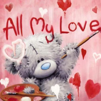 All my Love Teddy Bear Hearts
