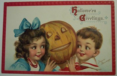 Halloween Greetings Retro card