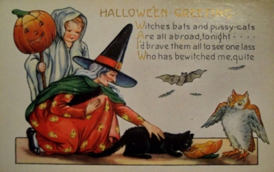 Halloween Greetings Retro card