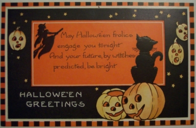 Halloween Greetings Retro card