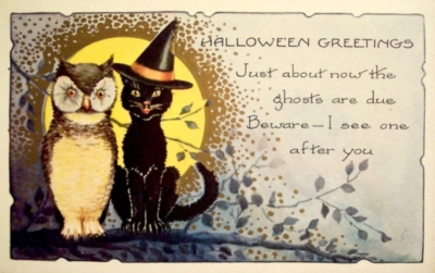 Halloween Greetings Retro card