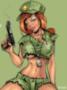 Sexy girl with gun